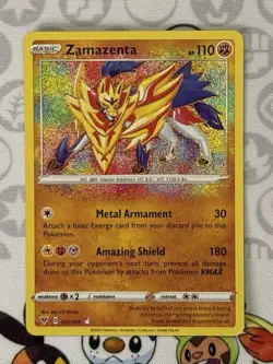 Pokemon TCG Zamazenta Vivid Voltage Amazing Rare 102/185 - Image 2