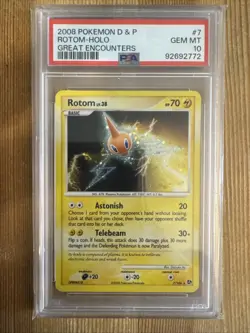 Rotom - 7/106 - Pokemon Great Encounters Holo Card PSA 10 POP 41 - Image 1