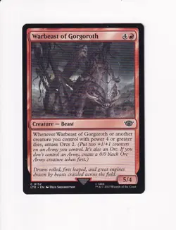 2023 MTG MAGIC THE GATHERING LORD OF THE RINGS WARBEAST OF GORGOROTH (X) - Image 1