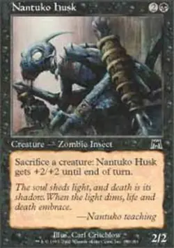 1x Light Play, English Foil Nantuko Husk - Foil Onslaught - Image 1