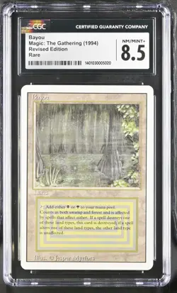 CGC 8.5 Bayou 1994 Revised Edition Magic: The Gathering NM - Image 1