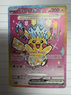 Pokemon TCG Pikachu ex 277/217 Ascended Heroes Special Illustration Rare NM - Image 1