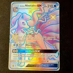 Pokemon TCG Alolan Ninetales GX SV53/SV94 Hidden Fates Shiny Holo Rare - Image 2