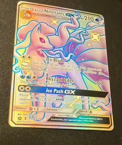 Pokemon TCG Alolan Ninetales GX SV53/SV94 Hidden Fates Shiny Holo Rare - Image 3