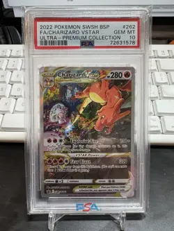 Charizard PSA 10 Pokemon VSTAR Ultra-Premium Full Alt Art Promo SWSH262 - Image 1