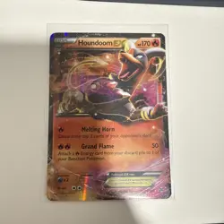 Pokemon Houndoom EX Ultra Rare Full Art Holo 21/162 Breakthrough - Image 1