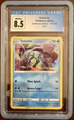 Suicune Holo Pokemon Sword & Shield Darkness Ablaze CGC 8.5 - Image 1