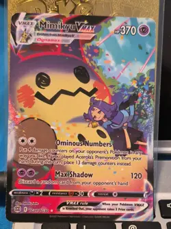 Pokemon Mimikyu VMAX Full Art Holo Ultra Rare TG17/TG30 Brilliant Stars - Image 1