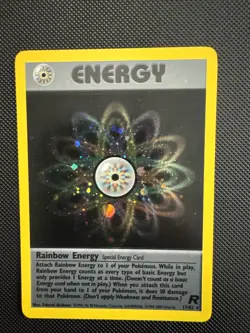 Swirl Rainbow Energy 17/82 Team Rocket Holo Pokemon S124 - Image 1