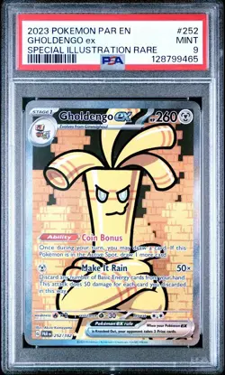 2023 POKEMON PAR EN-PARADOX RIFT SPECIAL ILLUSTRATION RARE GHOLDENGO EX PSA 9 - Image 1