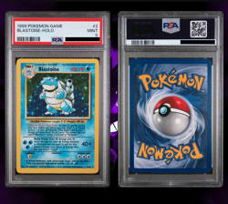 Pokemon Blastoise 002/102 Base Set Holo Rare English PSA 9 1999 - Image 1