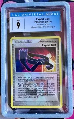CGC 9 Mint Expert Belt Arceus 87/99 Crosshatch Reverse Holo Pokemon League 2010 - Image 1