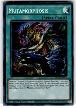 Yugioh Mutamorphosis PHNI-EN070 Secret Rare 1st Ed NM - Image 1