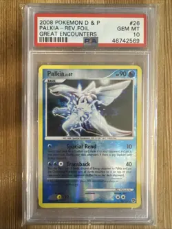 Palkia - 26/106 Rare Reverse Holo English Pokemon Great Encounters PSA 10 POP 3 - Image 1