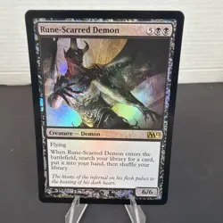 Rune-Scarred Demon FOIL Magic 2012 (M12) Rare NM MTG - Image 1