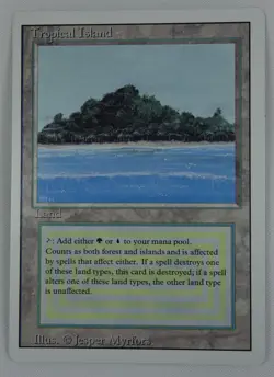 *** TROPICAL ISLAND DUAL LAND -- MTG REVISED 3RD EDITION -- EXCELLENT COND.*** - Image 1