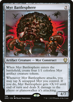 Myr Battlesphere [Phyrexia: All Will Be One Commander] Magic MTG - Image 2