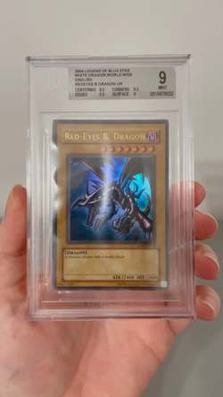 Yugioh 2004 Red-Eyes B. Dragon WORLDWIDE Ed. [LOB-ENO70] Grade BECKETT 9 MINT - Image 2