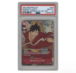 Bandai One Piece CCG Monkey D. Luffy ST10-006 Foil Promo PSA 10 2024 English - Image 1