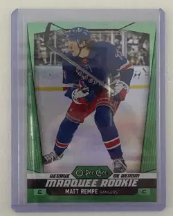 2024-25 O Pee Chee MATT REMPE Marquee Rookie Green Rainbow Foil /33 - Image 1
