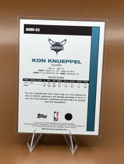 KON KNUEPPEL RC 2025-26 Topps Basketball 45th Anniversary Silver Foil RC H3 - Image 2