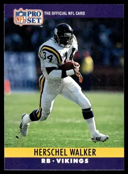 1990 Pro Set Herschel Walker Minnesota Vikings #197 - Image 1