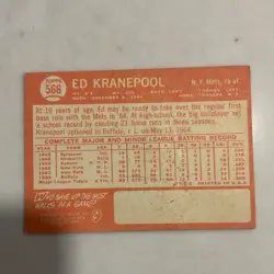 1964 Topps Ed Kranepool New York Mets Base Set High #566 MLB - Image 3