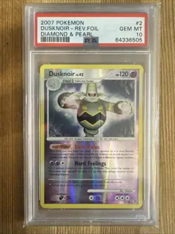 Dusknoir 2/130 Diamond & Pearl Reverse Holo Pokemon TCG PSA 10 POP 1 - Image 1