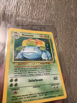 ✅🔥Pokemon TCG Venusaur Base Set Holo Unlimited RARE Card 15/102 MP Condition🔥✅ - Image 4