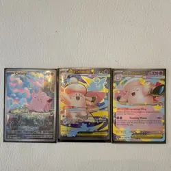 Pokemon TCG Clefairy & Mega Clefable EX Holo Card Lot POR Set 3 Cards English - Image 1