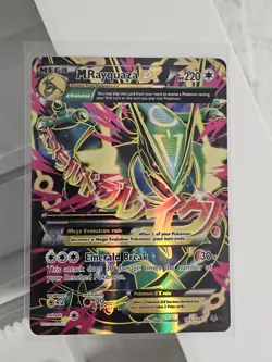 Pokemon M Rayquaza EX 105/108 Roaring Skies Ultra Rare Full Art Holo Mega Card - Image 1