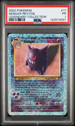 2002 Pokemon Gengar Reverse Holo Legendary Collection 11/110 PSA 1 - Image 2