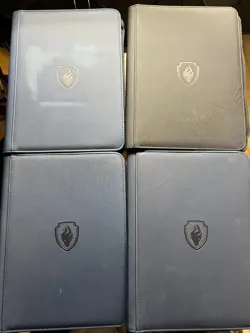 Lot of 4 Fabmaker 9 Pocket Trading Card Zip Binders, Holds 360 Cards Each - Image 1