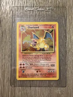 Pokemon TCG Charizard 4/102 Base Set Unlimited Holo Rare MP - Nintendo 1999 Card - Image 1