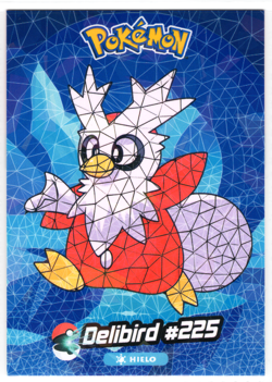 POKEMON - CRYSTAL CARD COLLECTION * DELIBIRD #225 - CRACKED ICE HOLO - Image 1