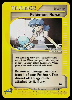 Pokemon Card - Pokemon Nurse Expedition Base Set 145/165 Uncommon - Image 1