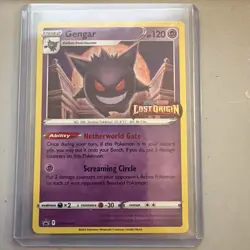 Gengar Lost Origin Stamped Pokemon Sword & Shield Holo Card 2022 SWSH241 - Image 1
