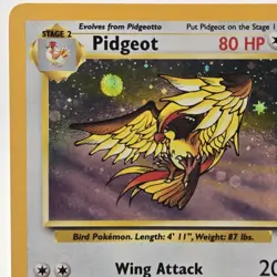 Pidgeot 14/130 Holo Rare Base Set 2 Stage 2 Pokemon Card English - Image 3