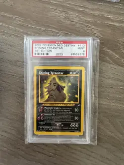 Pokemon Shining Tyranitar Neo Destiny 1st Edition Secret Rare Holo #113 PSA 9 - Image 1