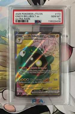 Iono’s Bellibolt ex 172/159 Ultra Rare 2025 Pokemon Journey Together PSA 10 - Image 1