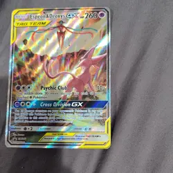 Pokemon Espeon & Deoxys GX TAG TEAM Promo Full Art Holo SM240 Card - Image 3
