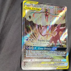 Pokemon Espeon & Deoxys GX TAG TEAM Promo Full Art Holo SM240 Card - Image 4