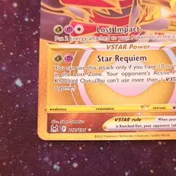 Pokemon Sword & Shield Lost Origin Giratina VSTAR 212/196 Gold Card Secret Rare - Image 2