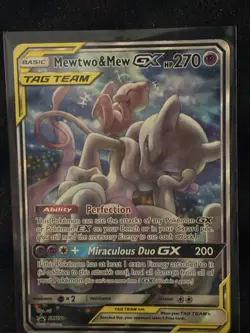 Pokemon Mewtwo & Mew GX TAG TEAM Promo Foil Card SM191 HP 270 English - Image 1