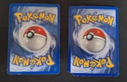 2 Pokemon Gym Heroes Card Blaine Moltres with crease & Misty with Side Cut - Image 2