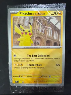 Pokemon TCG Pikachu at the Museum Promo Jumbo card NEW SEALED - Image 1