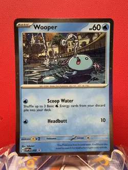 Wooper Cosmos Holo 2 SWIRL Black Star Promo - SVP155 Pokemon Card NM #444 - Image 1