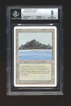 Tropical Island - Magic the Gathering Revised Edition BGS 9 Mint - Image 1