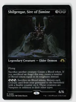 Shilgengar, Sire of Famine (Foil Etched) #480 NM Modern Horizons 3 MH3 Magic MTG - Image 1