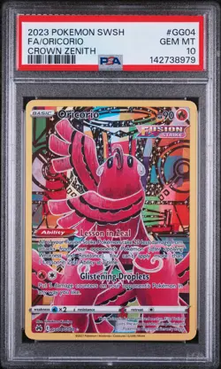 2023 POKEMON SWORD & SHIELD CROWN ZENITH #GG04 FULL ART/ORICORIO PSA 10 - Image 1